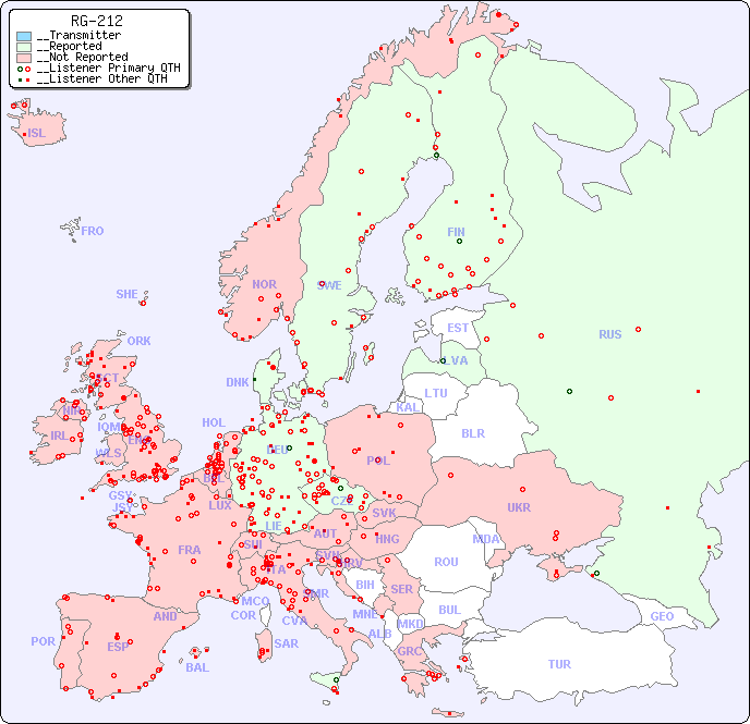 __European Reception Map for RG-212