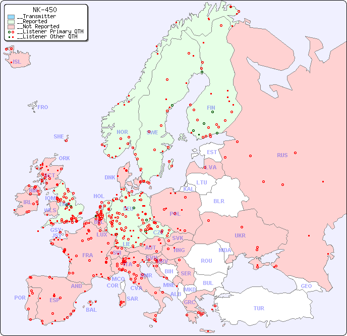 __European Reception Map for NK-450