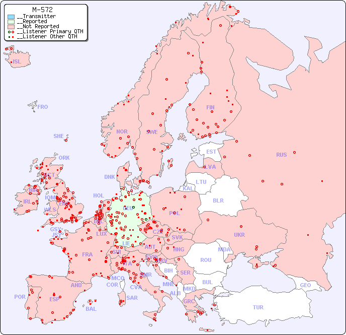 __European Reception Map for M-572