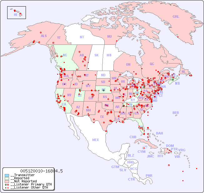 __North American Reception Map for 005120010-16804.5