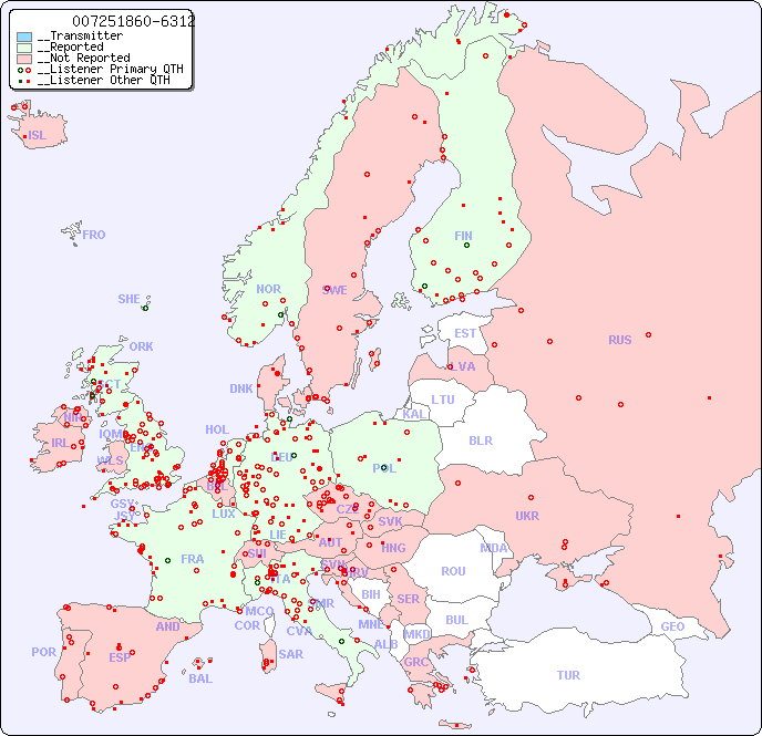 __European Reception Map for 007251860-6312