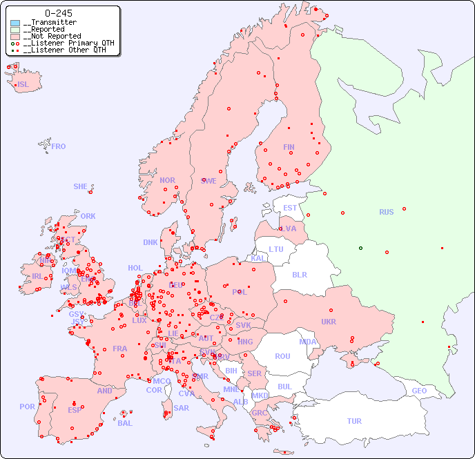 __European Reception Map for O-245