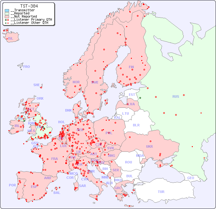 __European Reception Map for TST-384