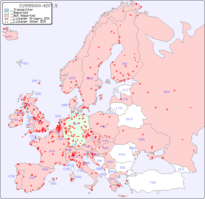 __European Reception Map for 219055000-4207.5