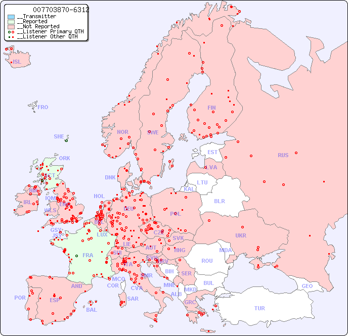 __European Reception Map for 007703870-6312