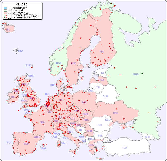 __European Reception Map for KB-790