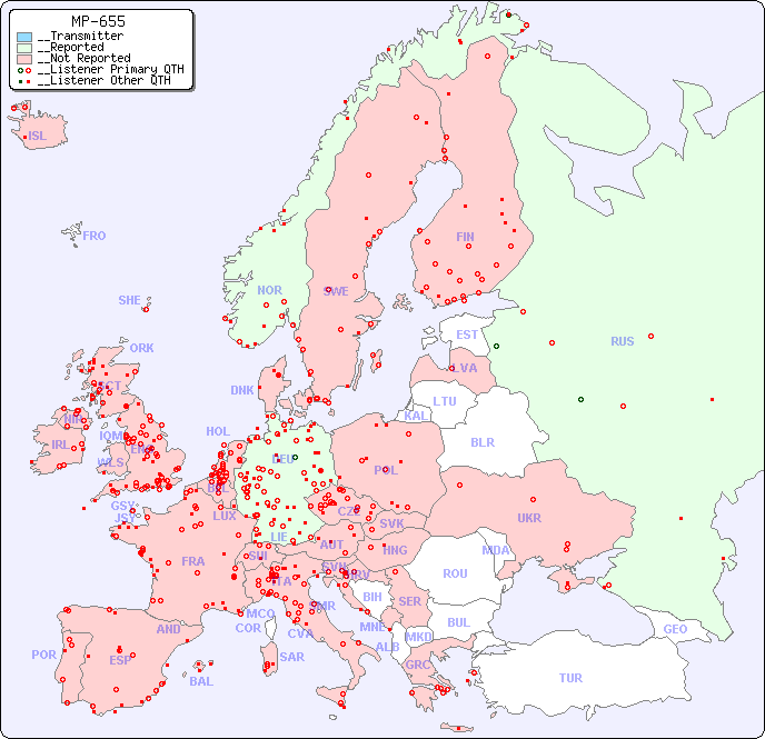 __European Reception Map for MP-655
