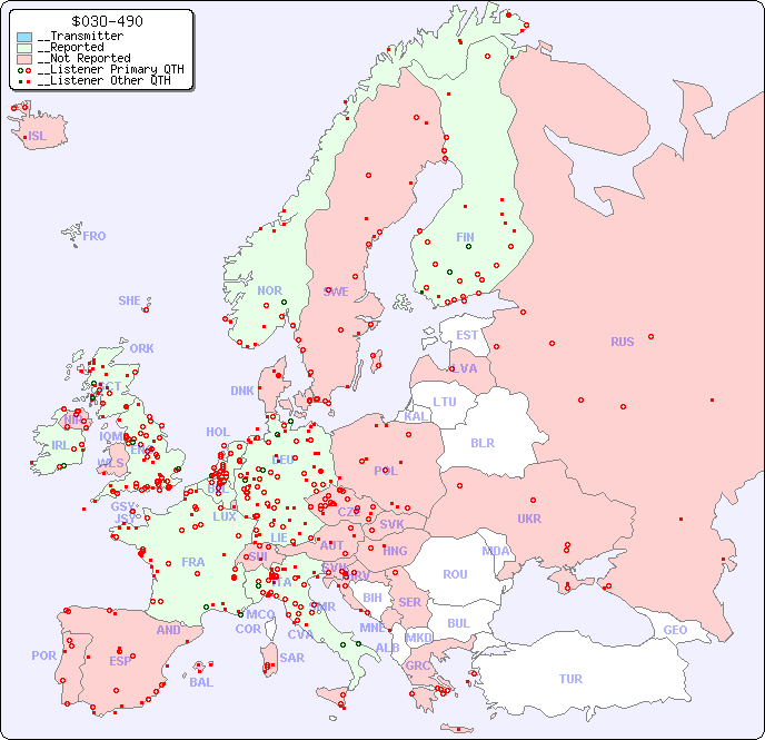 __European Reception Map for $03O-490