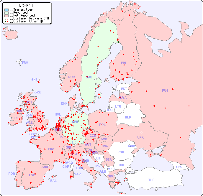 __European Reception Map for WC-511