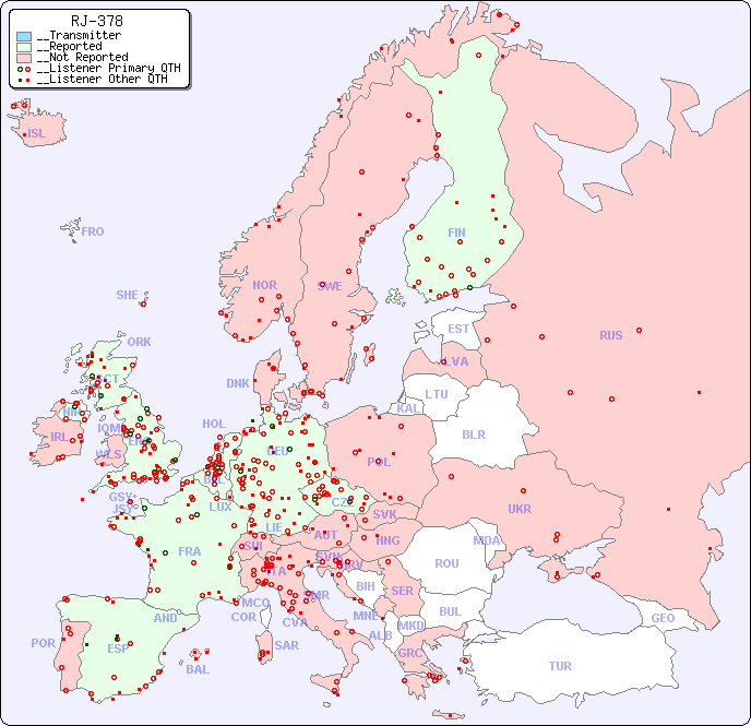 __European Reception Map for RJ-378