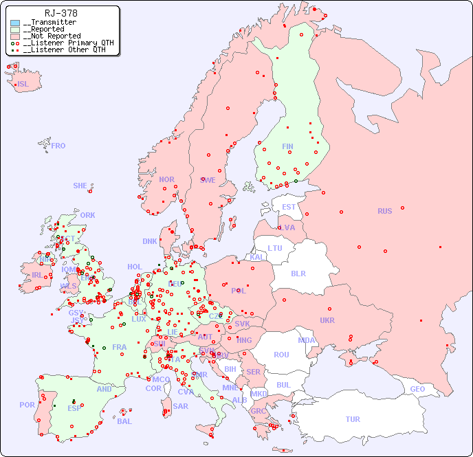 __European Reception Map for RJ-378