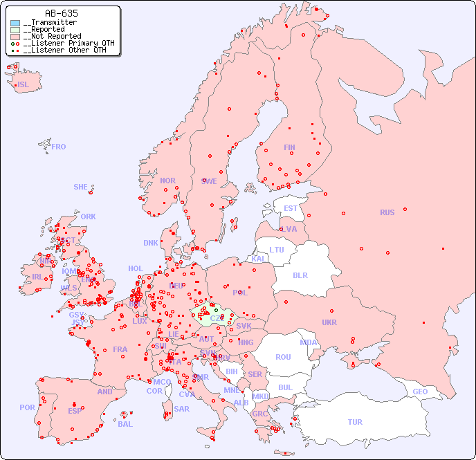 __European Reception Map for AB-635