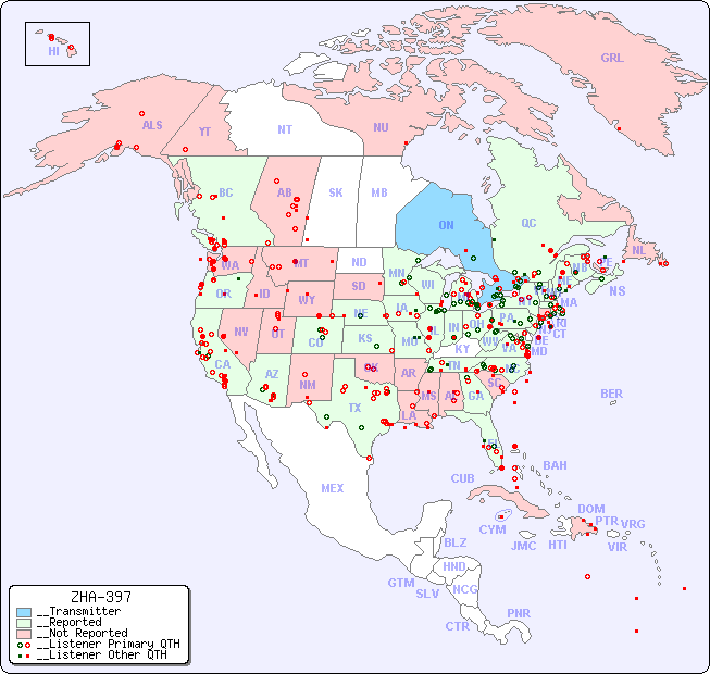 __North American Reception Map for ZHA-397