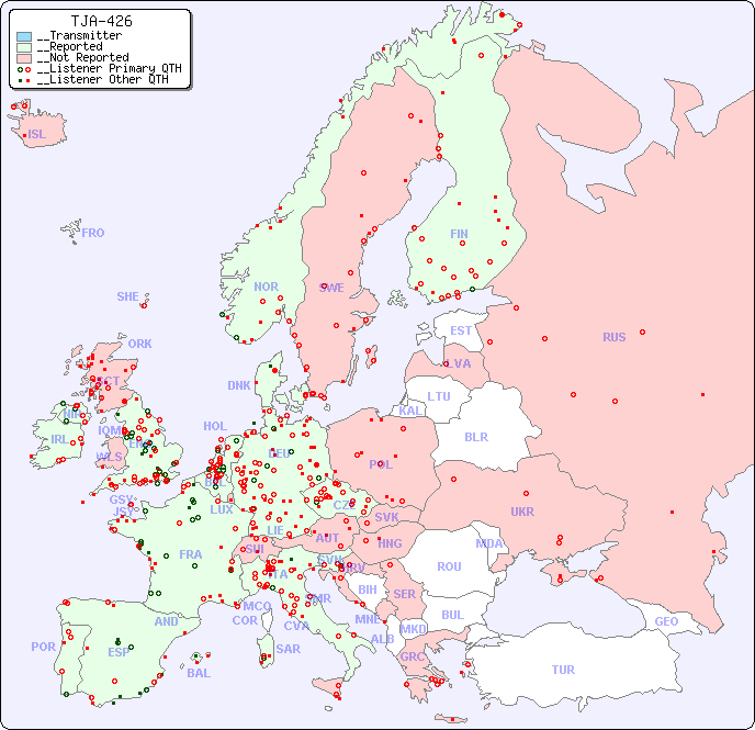 __European Reception Map for TJA-426