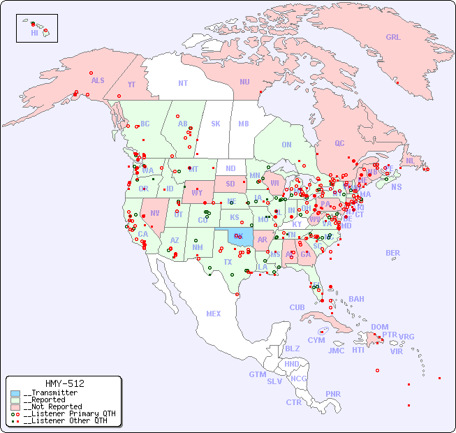 __North American Reception Map for HMY-512
