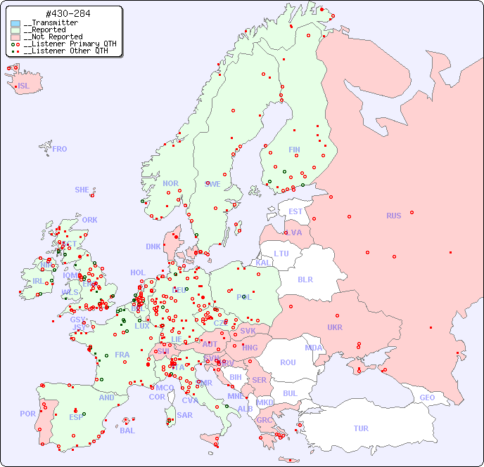 __European Reception Map for #430-284