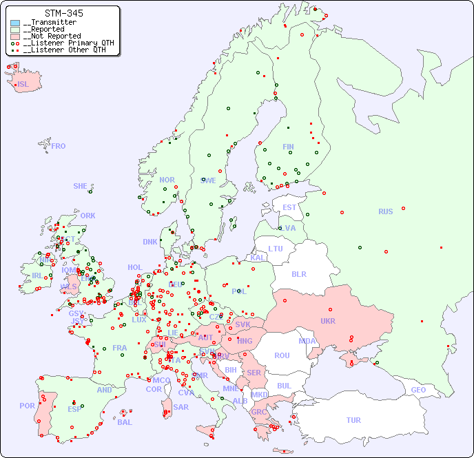 __European Reception Map for STM-345