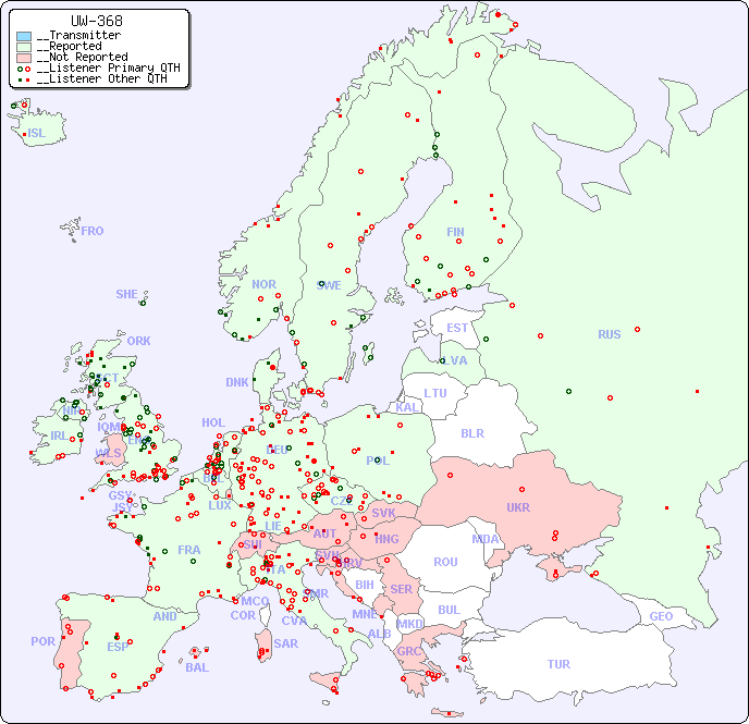 __European Reception Map for UW-368