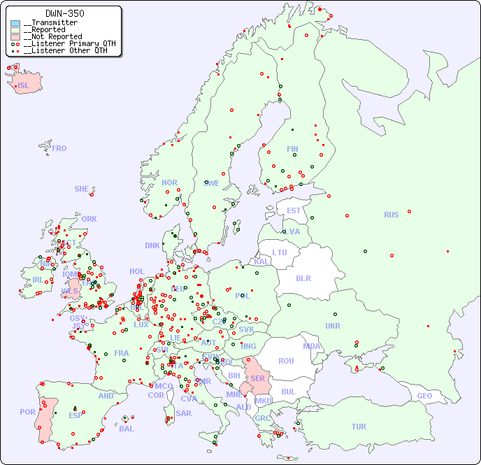 __European Reception Map for DWN-350