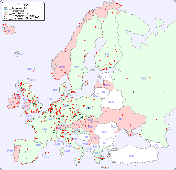 __European Reception Map for FE-354