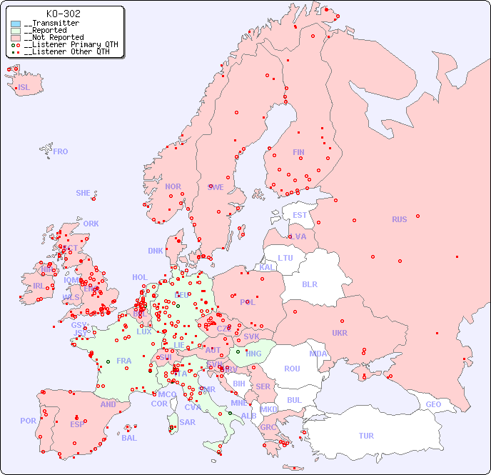 __European Reception Map for KO-302