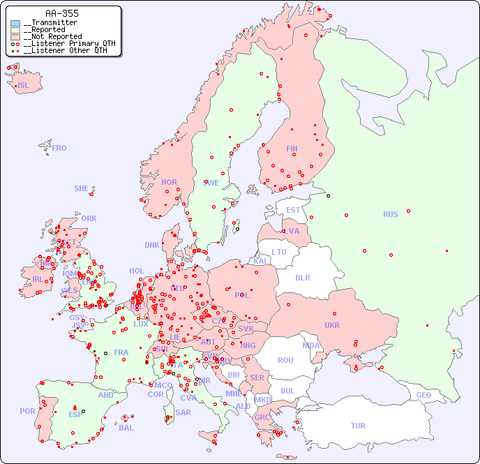 __European Reception Map for AA-355