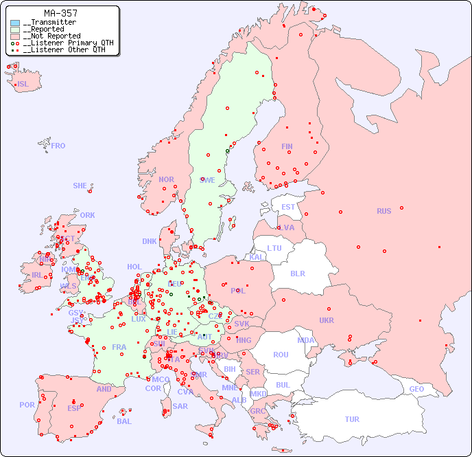 __European Reception Map for MA-357