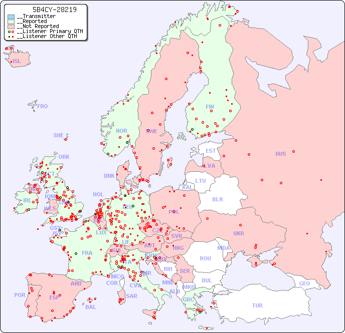 __European Reception Map for 5B4CY-28219