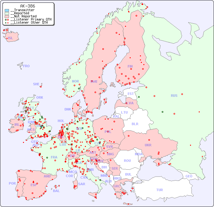 __European Reception Map for AK-386