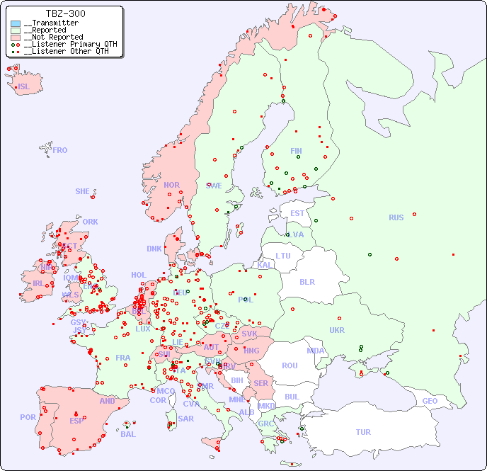 __European Reception Map for TBZ-300