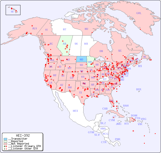__North American Reception Map for HEI-392