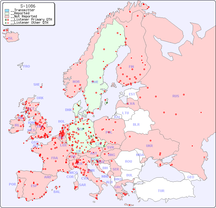 __European Reception Map for S-1086