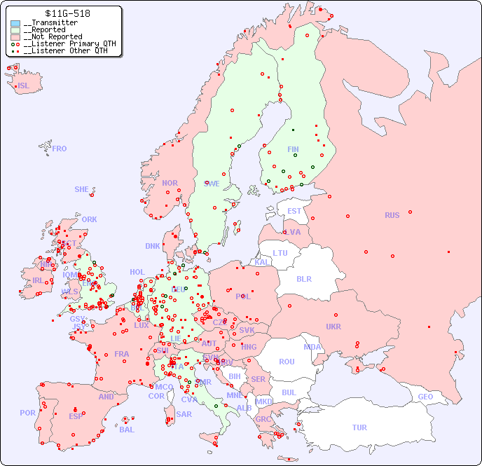 __European Reception Map for $11G-518