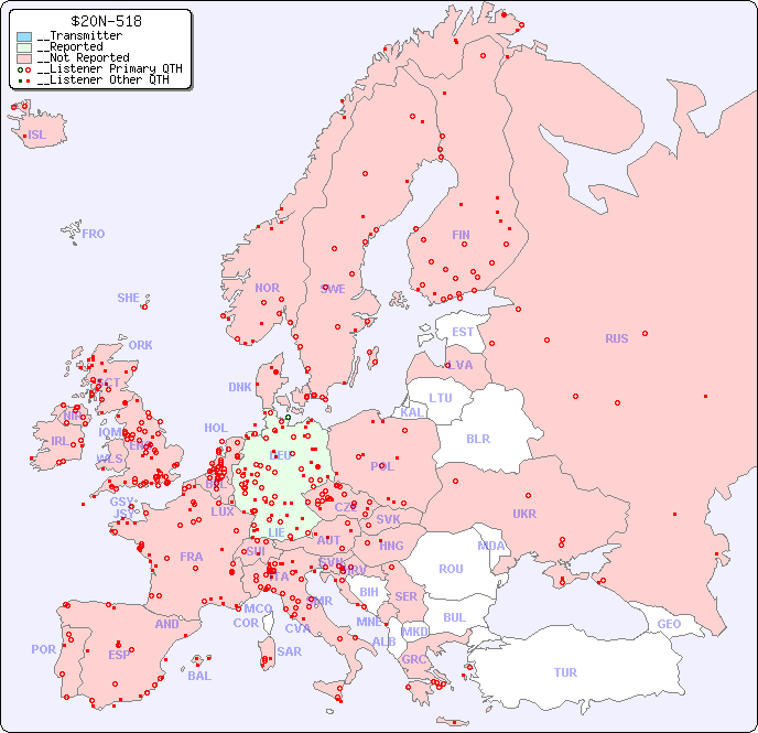 __European Reception Map for $20N-518