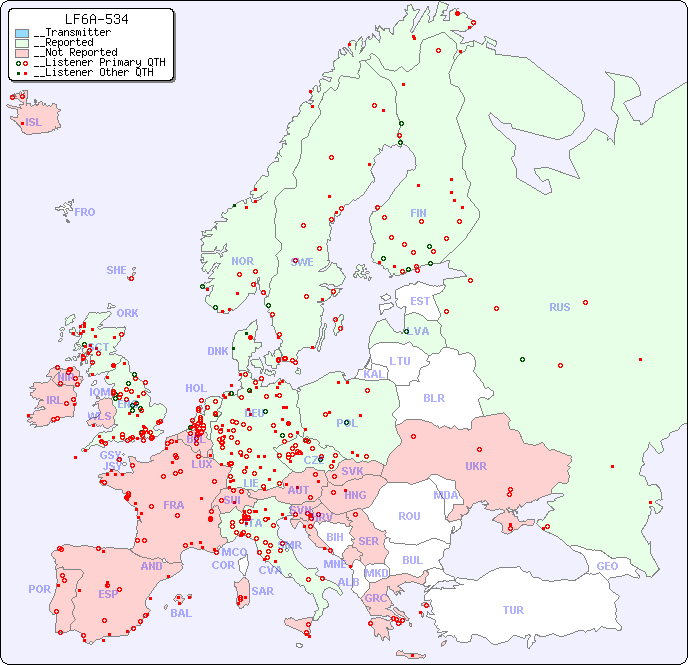 __European Reception Map for LF6A-534