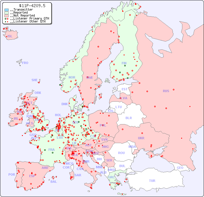 __European Reception Map for $11P-4209.5