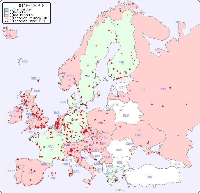 __European Reception Map for $11P-4209.5