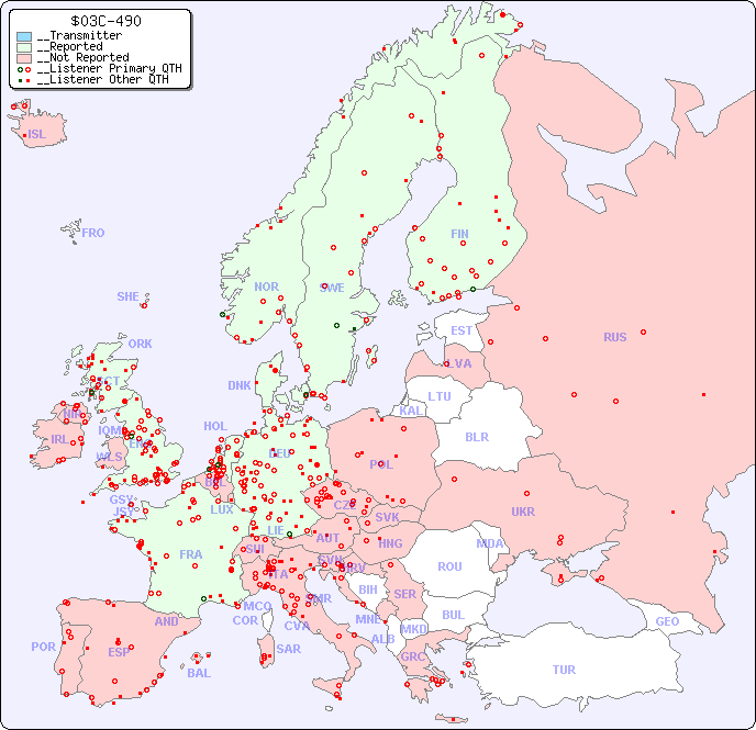 __European Reception Map for $03C-490