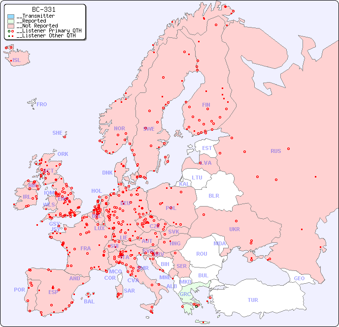 __European Reception Map for BC-331