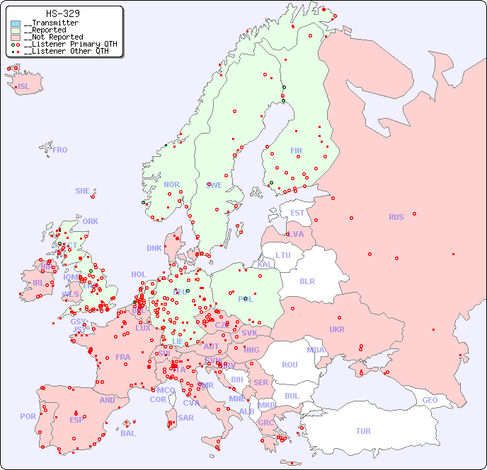 __European Reception Map for HS-329