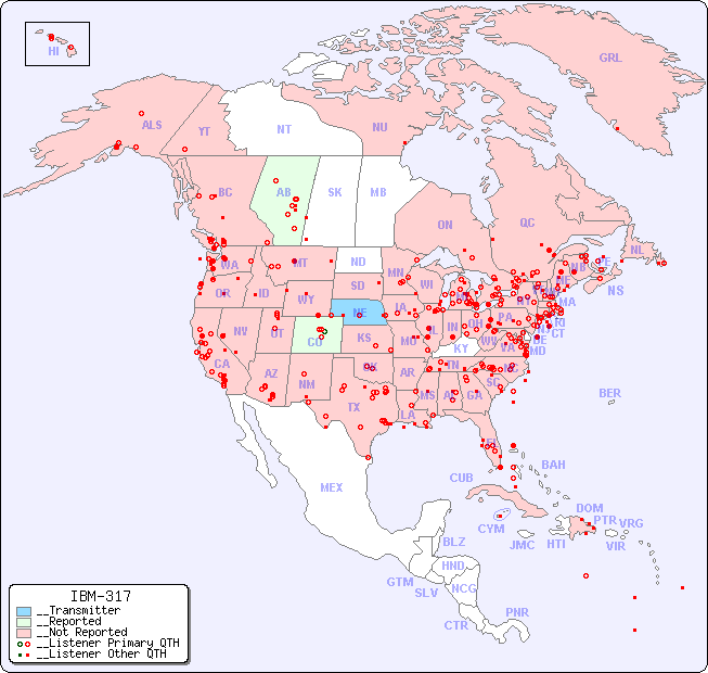 __North American Reception Map for IBM-317