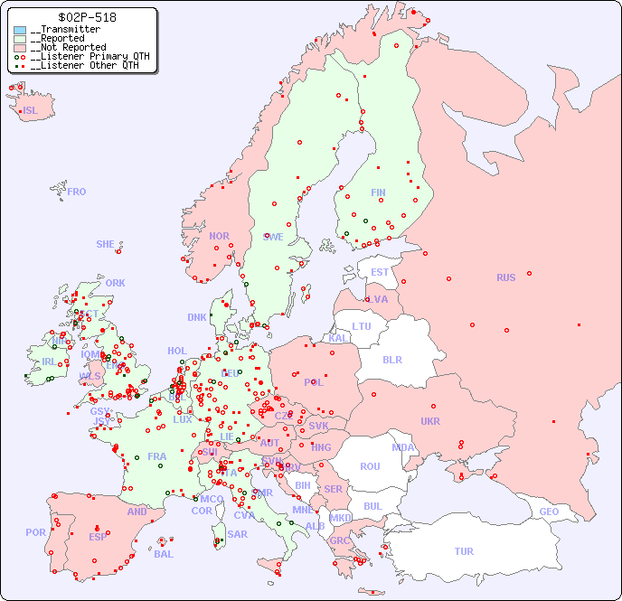 __European Reception Map for $02P-518