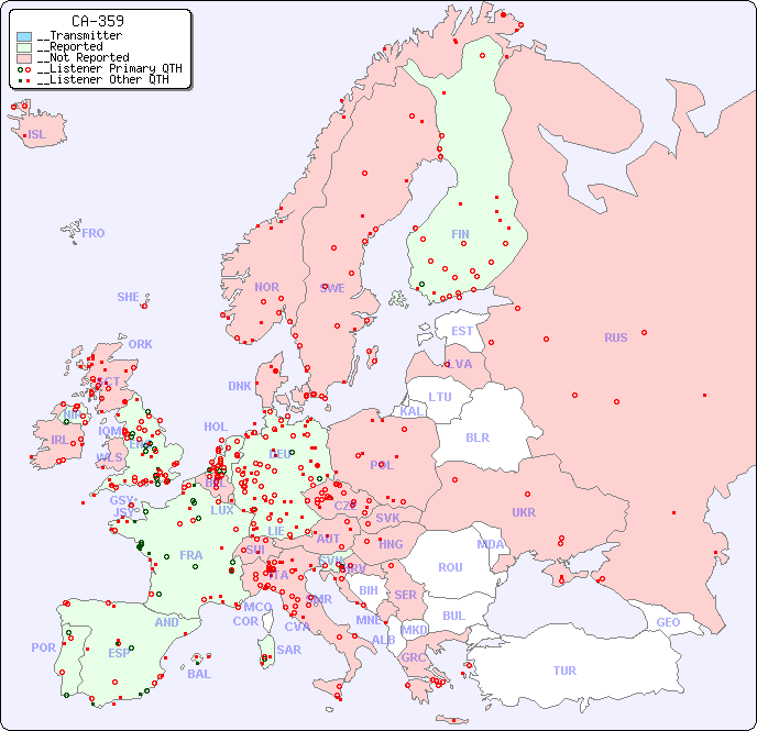 __European Reception Map for CA-359