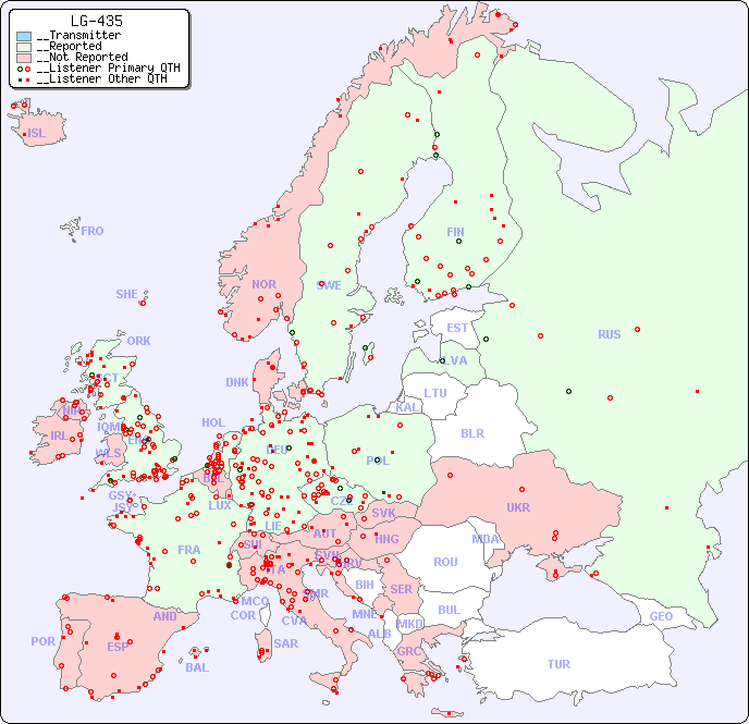 __European Reception Map for LG-435