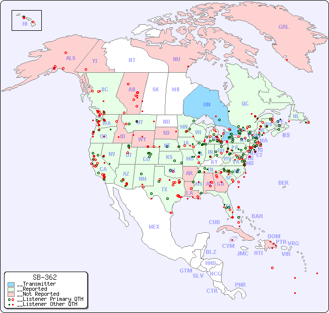 __North American Reception Map for SB-362