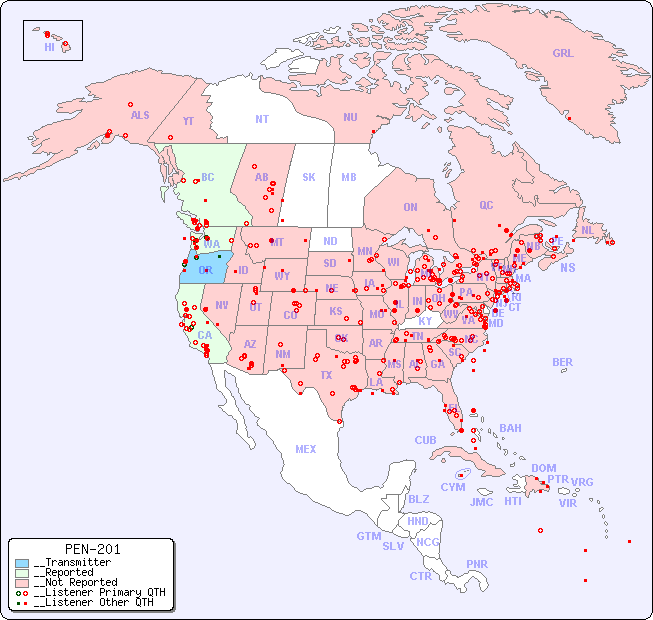 __North American Reception Map for PEN-201