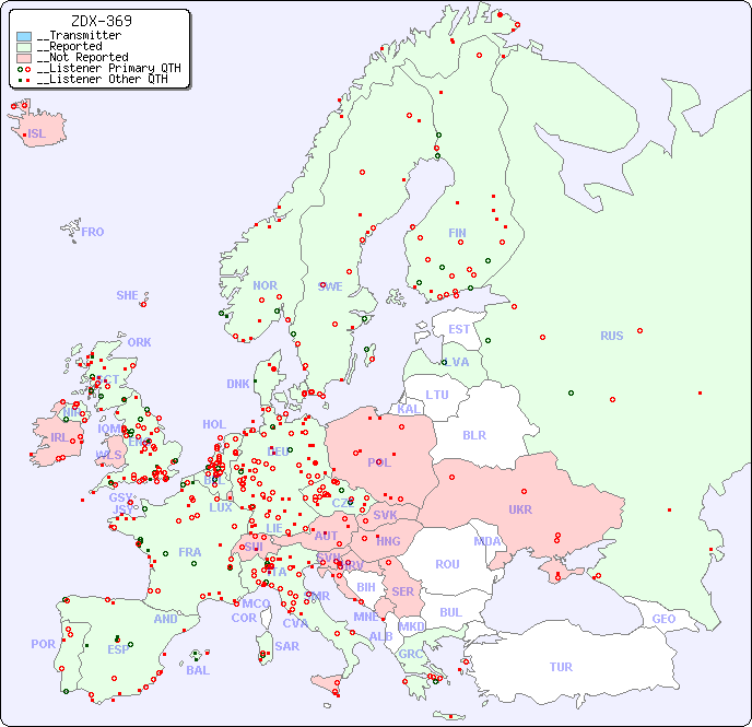 __European Reception Map for ZDX-369