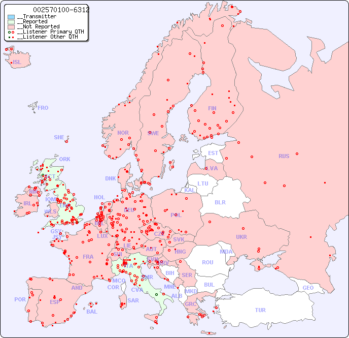 __European Reception Map for 002570100-6312