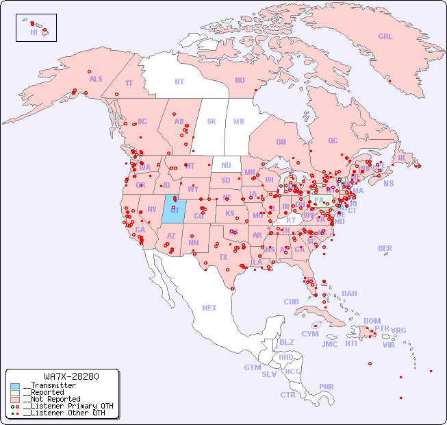 __North American Reception Map for WA7X-28280.3