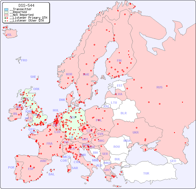 __European Reception Map for DSS-544